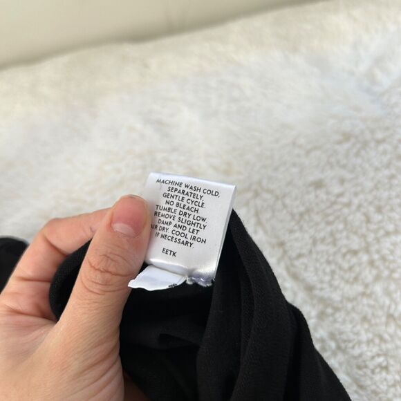 Eileen Fisher Pants Women Small Stretch‎ Viscose Crepe Black Pull On Ankle - Picture 6 of 7